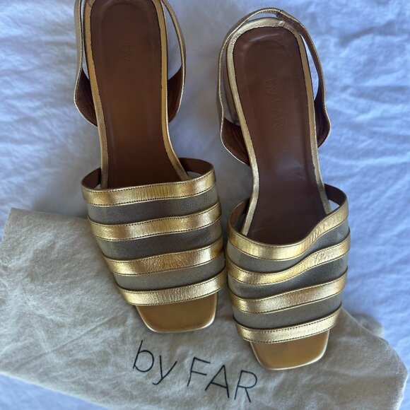 By Far Colleen Sandals — Metallic Gold - Picture 3 of 9